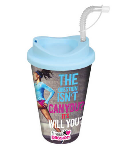 universal full colour printed reusable cold drinks mugs