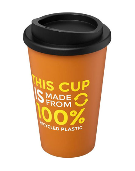 Americano Recycled Branded Printed Reusable Tumblers Insulated Orange Universal Mugs