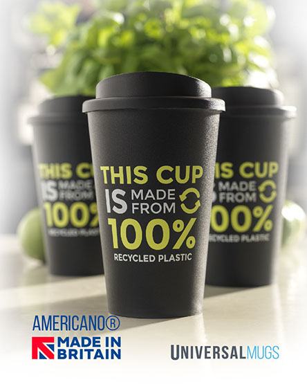 Americano Recycled Uk Made Branded Reusable Cups Universal Mugs