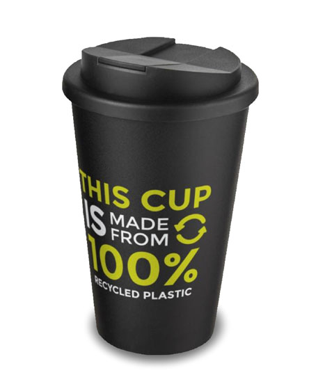 americano 100% branded recycled spill proof lids reusable coffee cups