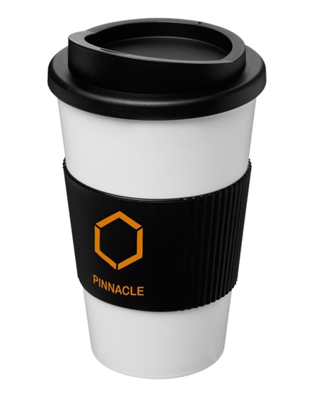 branded americano insulated tumbler with grip
