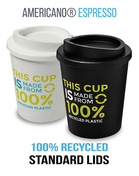 americano espresso 250ml branded recycled reusable cups