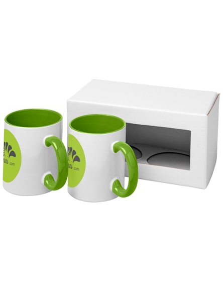 branded ceramic sublimation mug 2-pieces gift set