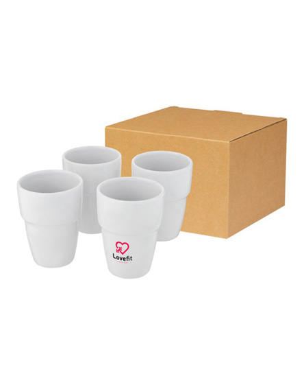 staki 4 piece 280ml stackable mug gift set