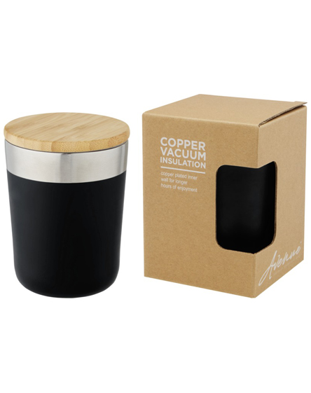 Custom Branded Lagan 300 Ml Copper Vacuum Insulated Stainless Steel Tumbler With Bamboo Lid with your Logo by Universal Mugs