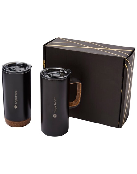 branded valhalla mug and tumbler copper vacuum gift set