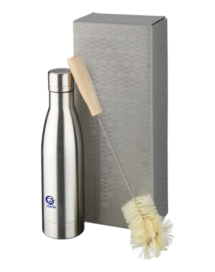Branded Vasa Copper Vacuum Insulated Bottle With Brush Set with your Logo by Universal Mugs