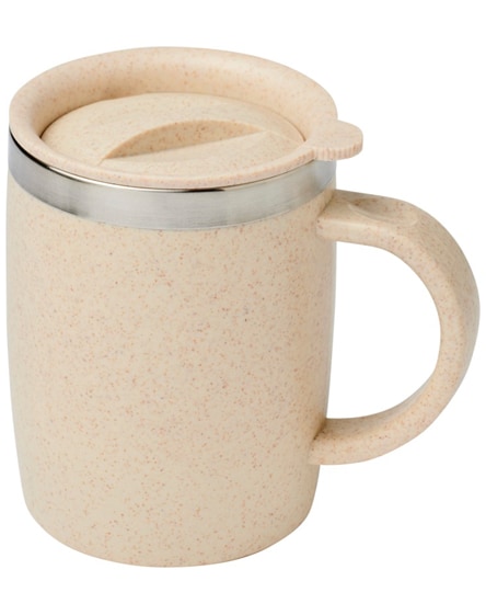 branded wey wheat straw insulated mug