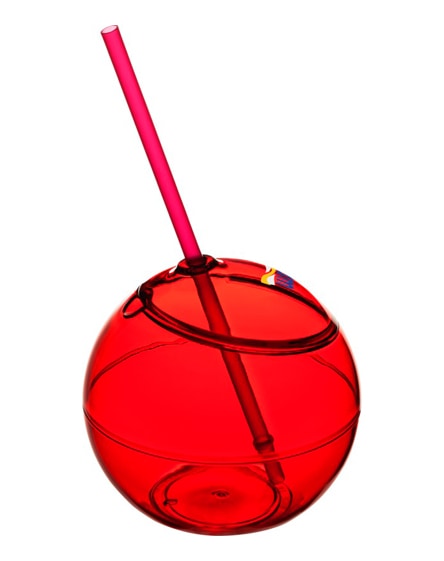 branded fiesta beverage ball with straw