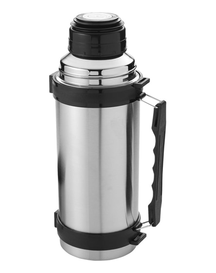 branded everest vacuum insulated flask with strap