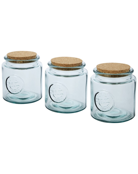 Branded Aire 800 Ml Piece Recycled Glass Jar Set from Universal Mugs