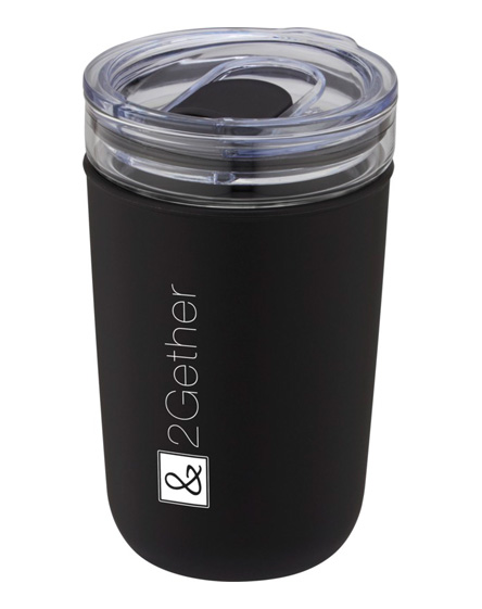 bello 420ml glass tumbler with recycled plastic outer wall