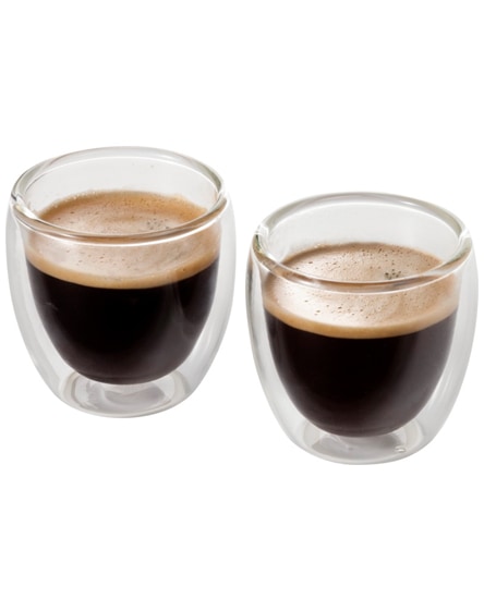 branded boda 2-piece glass espresso cup set
