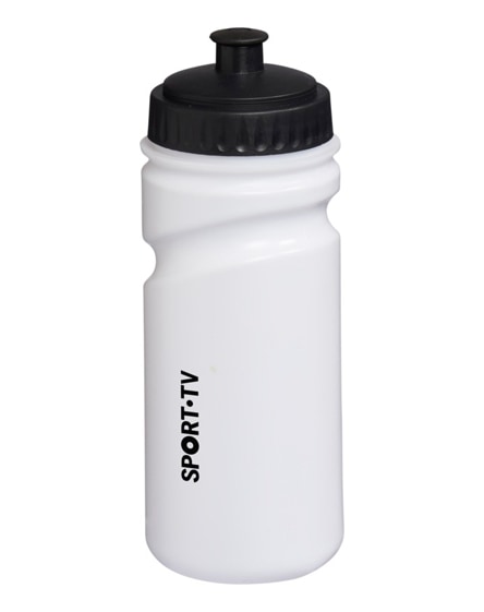 branded easy-squeezy white sport bottle