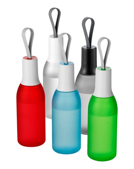 branded flow sport bottle with carrying strap