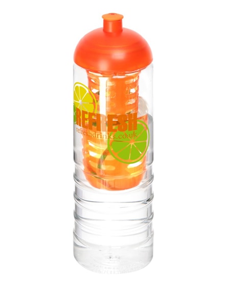 branded h2o treble dome lid bottle & infuser