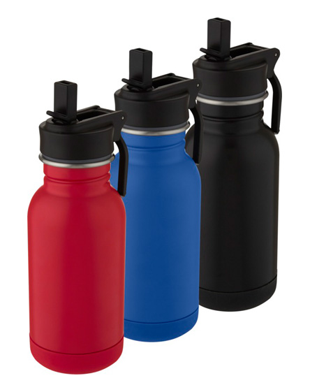lina 400ml stainless steel sport bottle with straw and loop