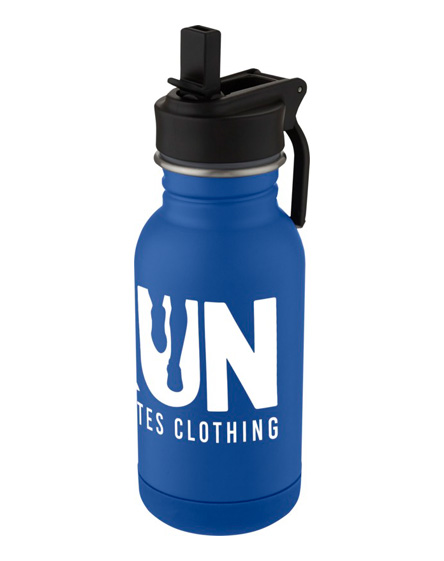 lina 400ml stainless steel sport bottle with straw and loop