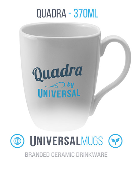 quadra ceramic mugs branded universal