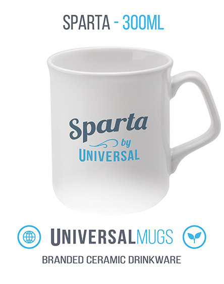 sparta ceramic mugs branded universal white