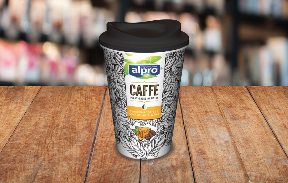 Alpro Caffe reusable coffee cups by Universal Mugs